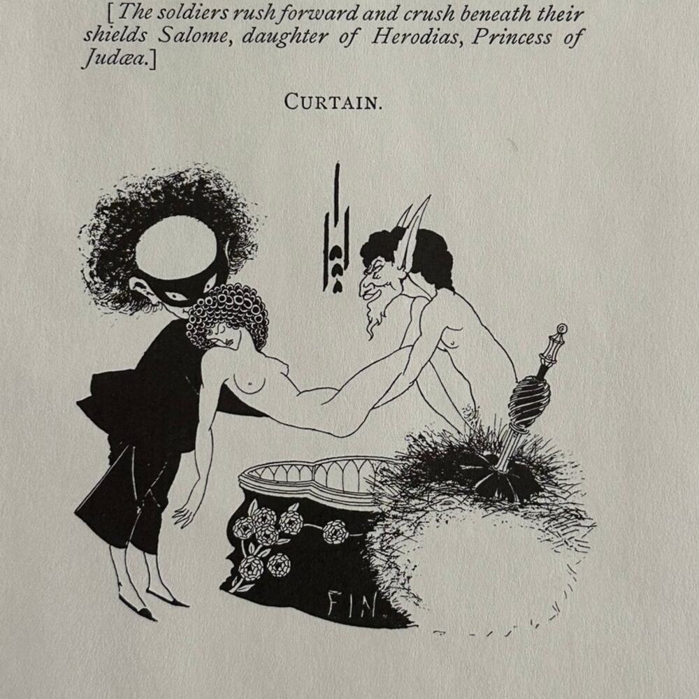 Aubrey Beardsley, Final, Oscar Wilde, Salome, Art Print, ~ 250726-WH 240 B